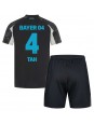 Bayer Leverkusen Jonathan Tah #4 Ausweichtrikot für Kinder 2024-25 Kurzarm (+ Kurze Hosen)